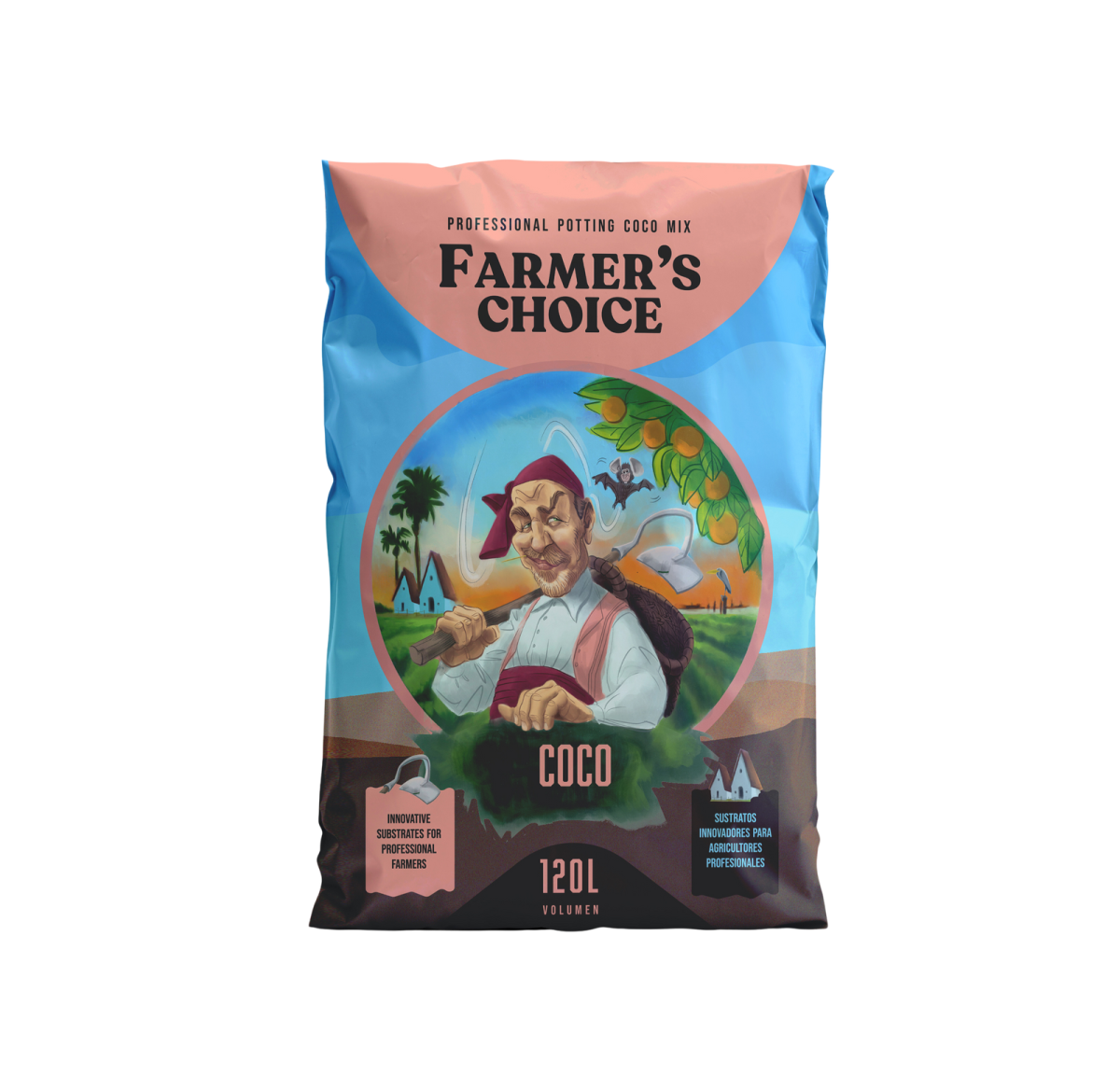 Sustrato coco 120 l farmer's choice