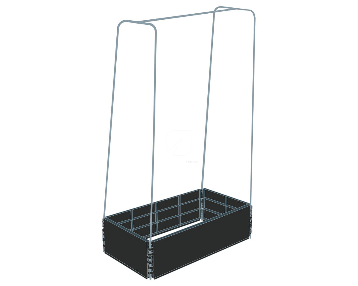 Mini grow bed con estructura metalica
