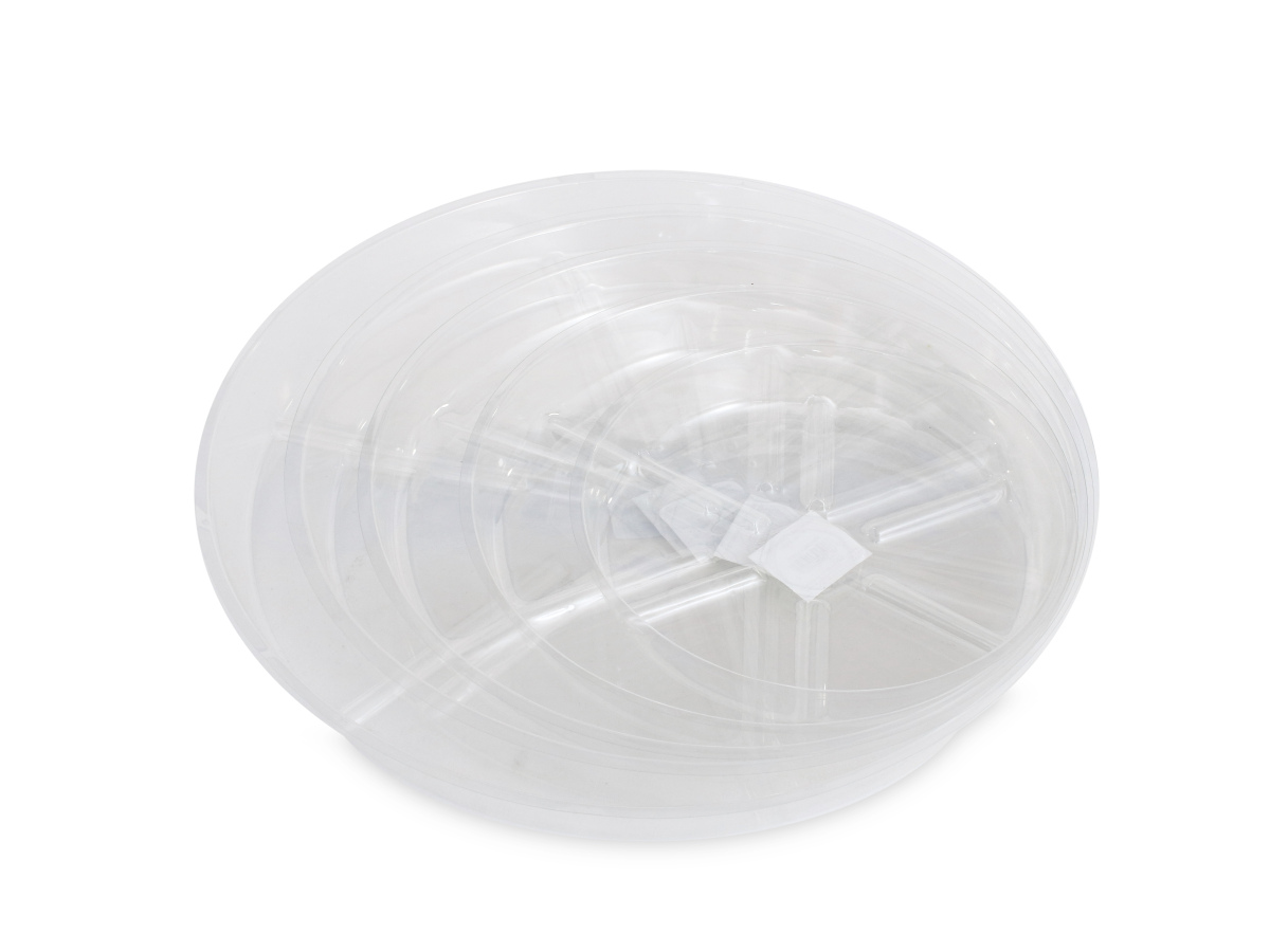 Plato redondo plástico transparente 20 cm